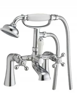 MX Traditional 3/4"" Bath Shower Mixer With Shower Kit (Chrome/Ceramic) - RQG