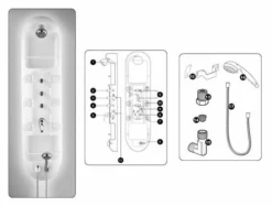 Triton Unichrome Shower Tower Fixed Head (White) - 7993088