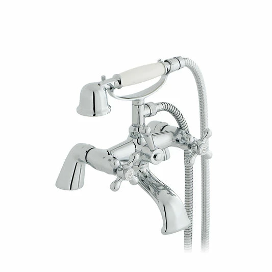 Vado Victoriana Deck Mounted Bath Shower Mixer - Chrome - Ax-Vic-131/S/Cd-Cp